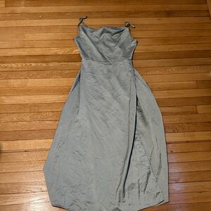 SHEIN Light Blue Sleeveless Maxi Dress with Side Slit